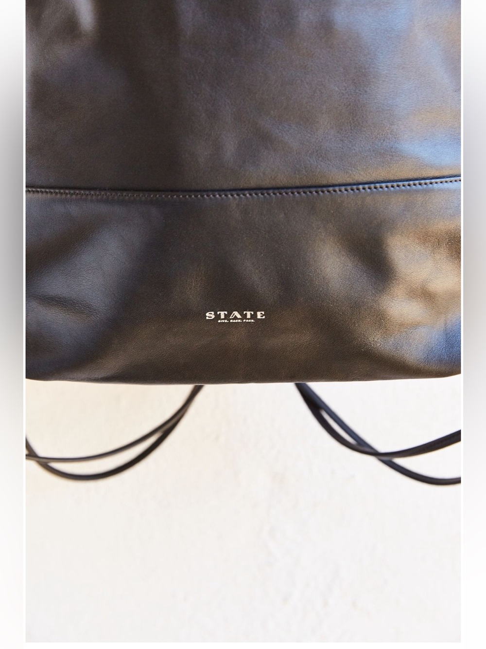 STATE Bags Lee Drawstring Backpack  blush pink / black leather - Picture 6 of 13